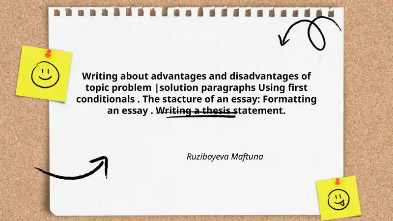 Writing about advantages and disadvantages 1