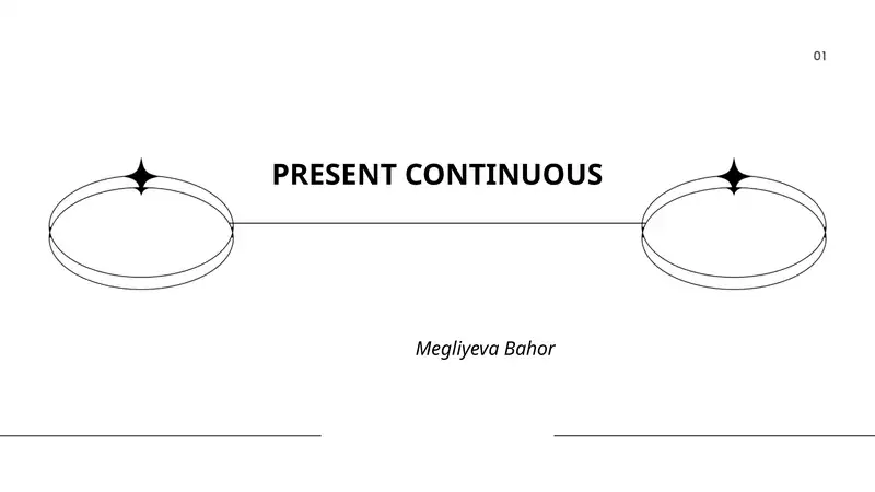 Hozirgi davomli zamon (Present Continuous) 1
