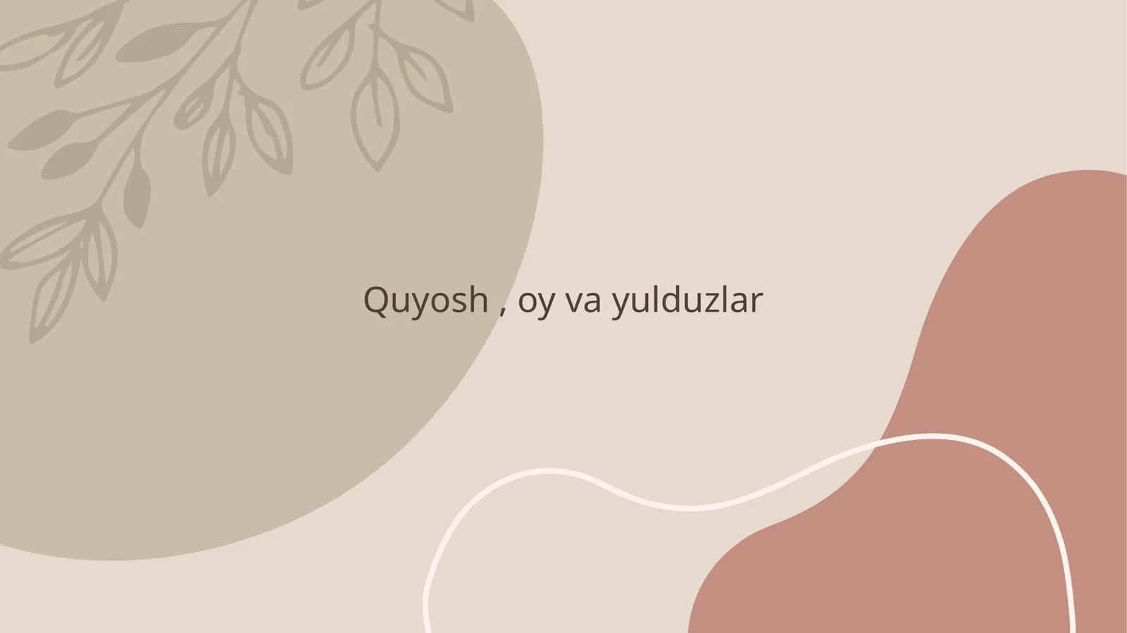 Quyosh, oy va yulduzlar 1