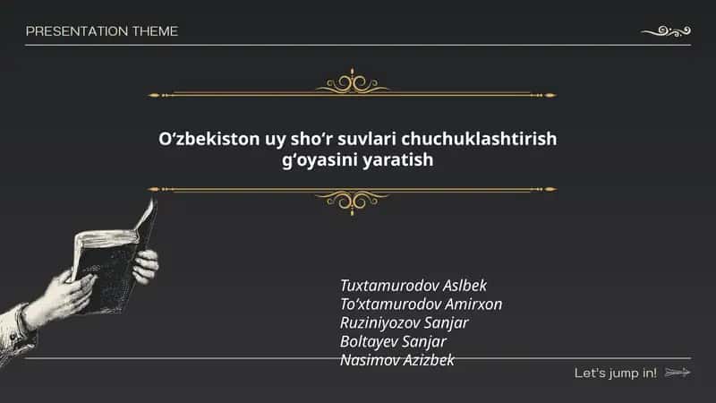 Oʻzbekiston uy shoʻr suvlari chuchuklashtirish gʻoyasini yaratish 1
