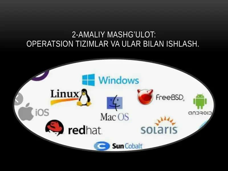 Operatsiontizimlar va ular bilan ishlash 1