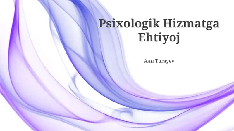 Psixologik Hizmatga Ehtiyoj 1