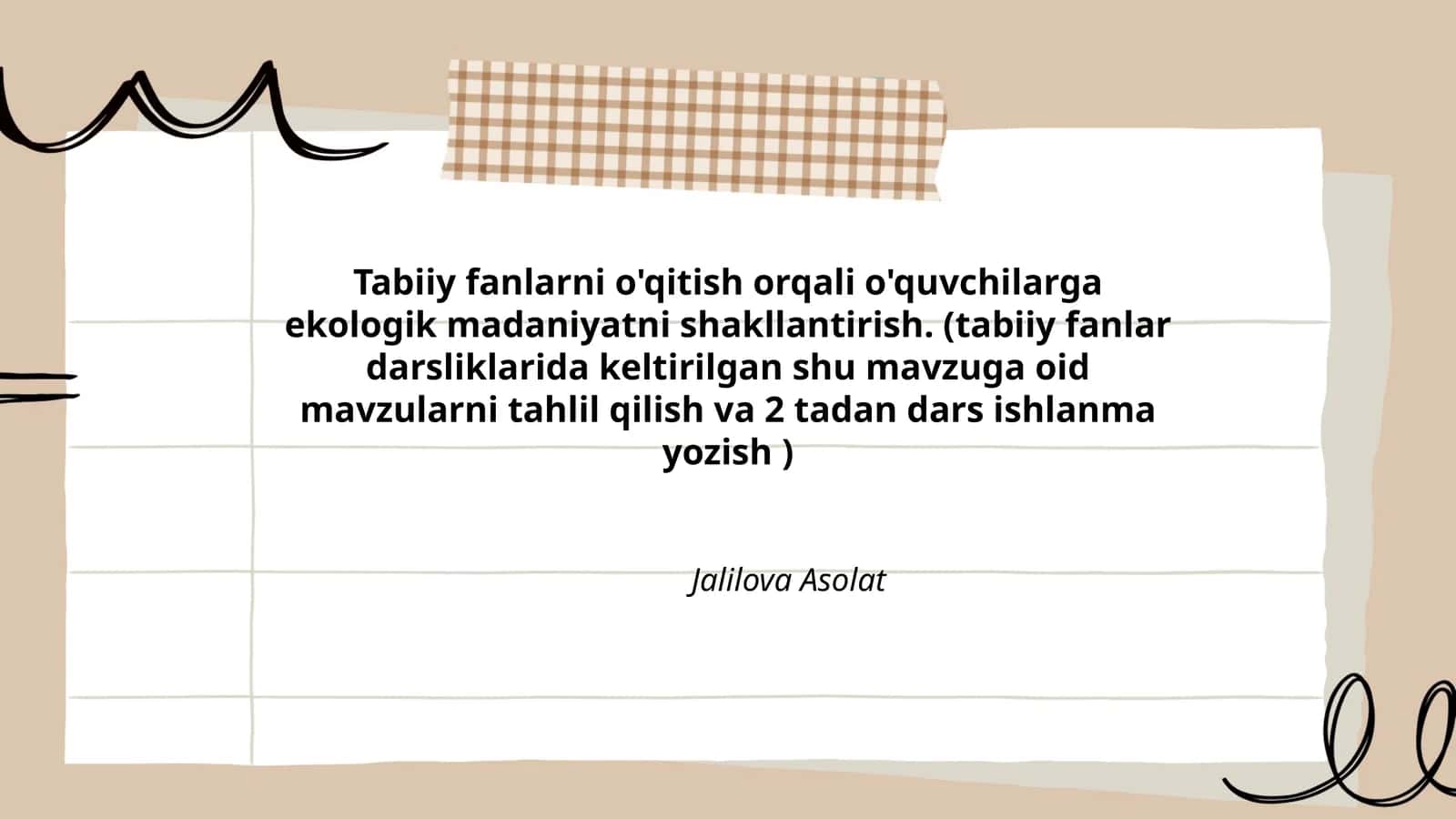 Tabiiy Fanlarni O'qitish Orqali O'quvchilarga Ekologik Madaniyatni Shakllantirish 1