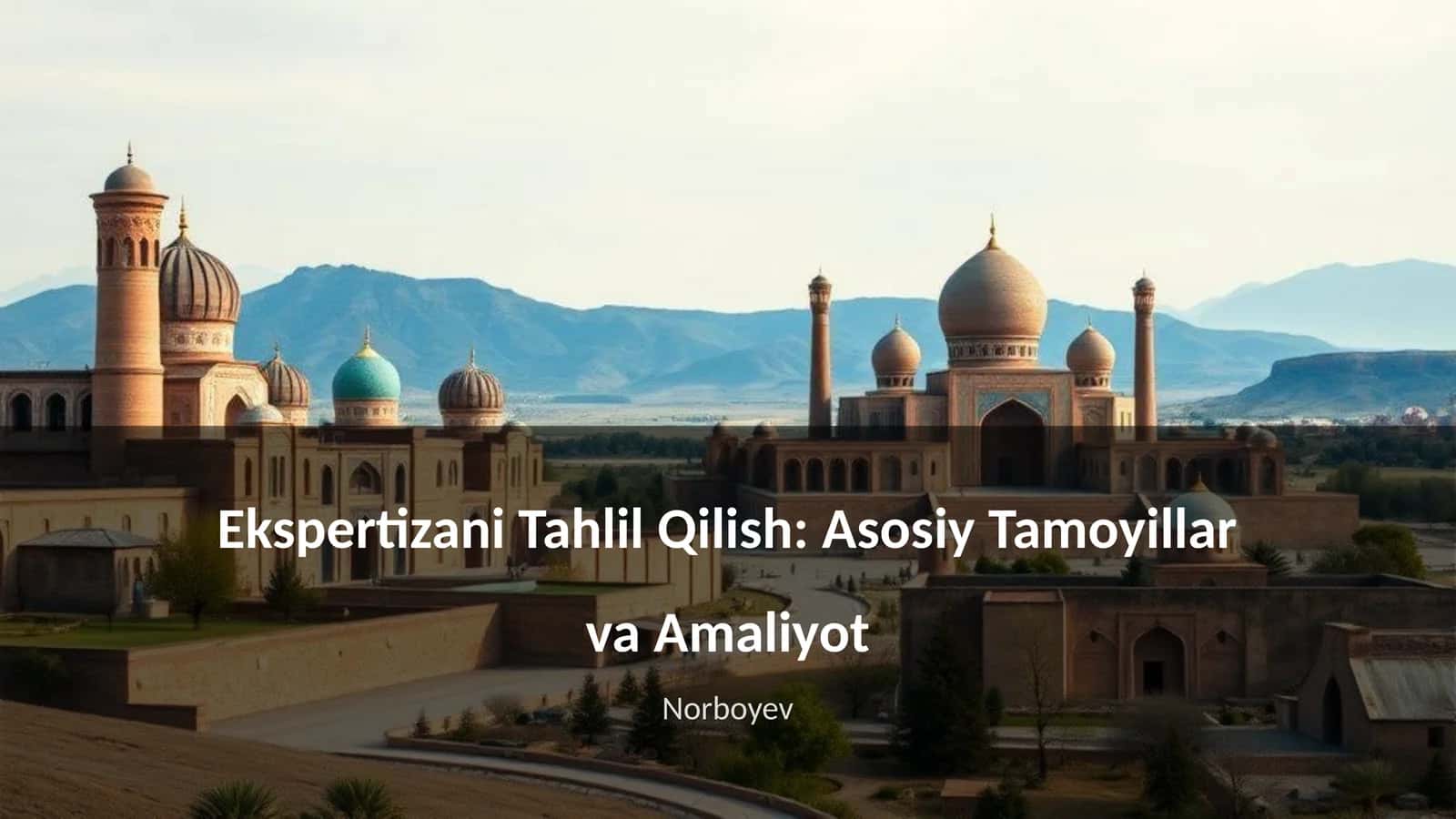 Ekspertizani Tahlil Qilish: Asosiy Tamoyillar va Amaliyot 1