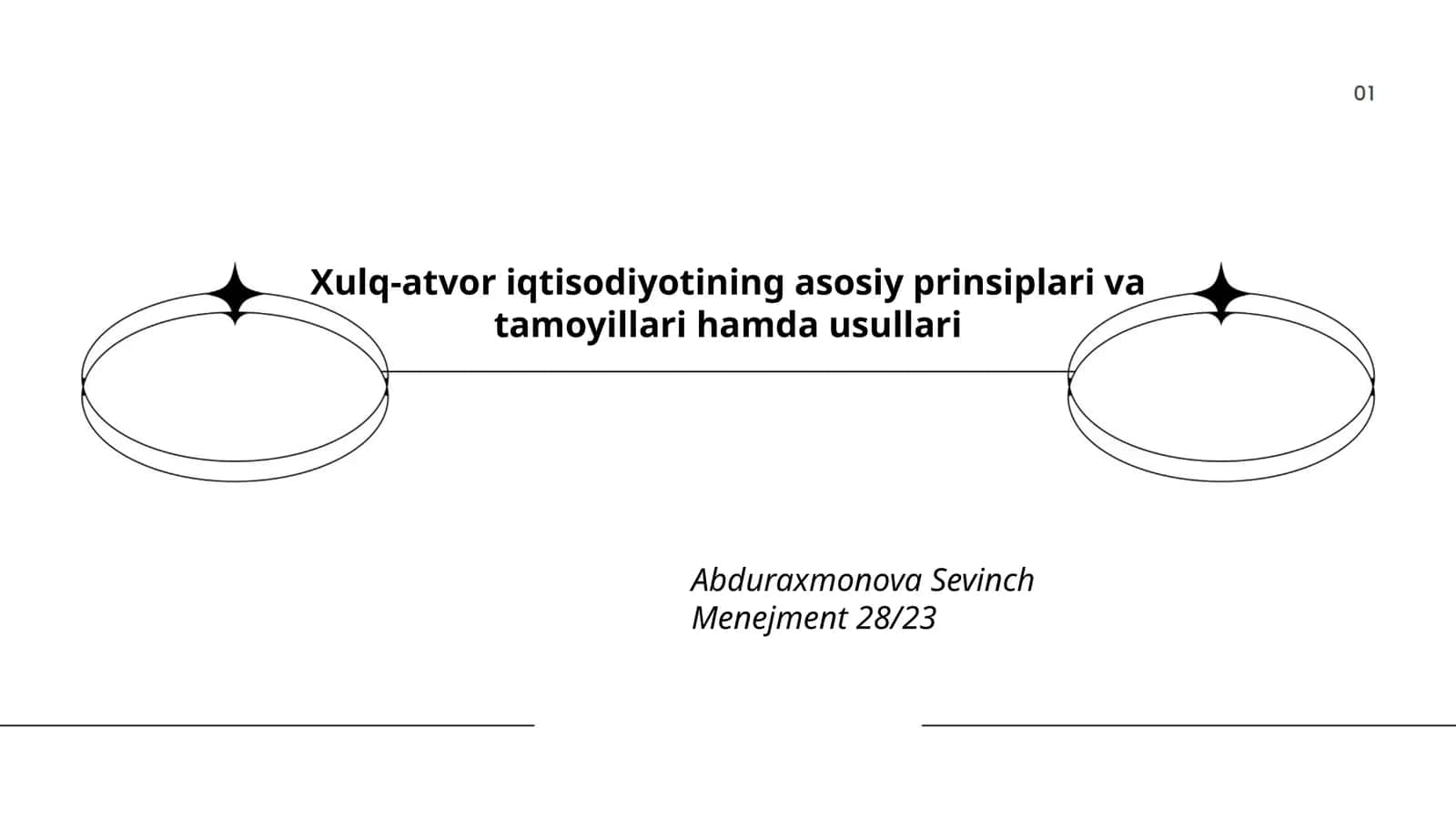 Xulq-atvor iqtisodiyotining asosiy prinsiplari va tamoyillari hamda usullari 1
