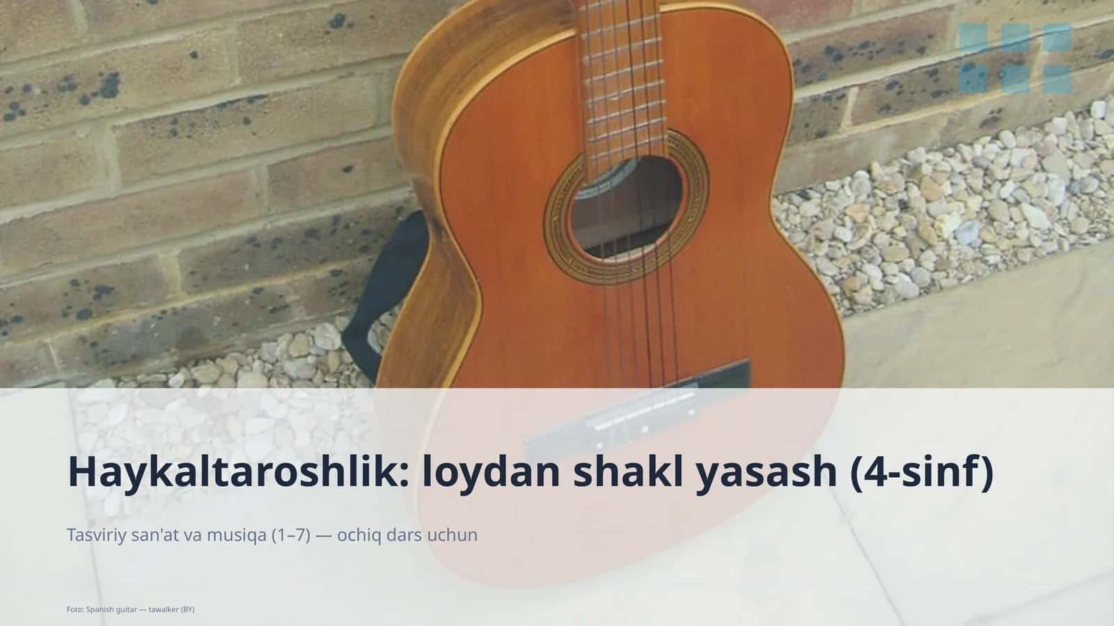 Haykaltaroshlik: loydan shakl yasash (4-sinf) 1