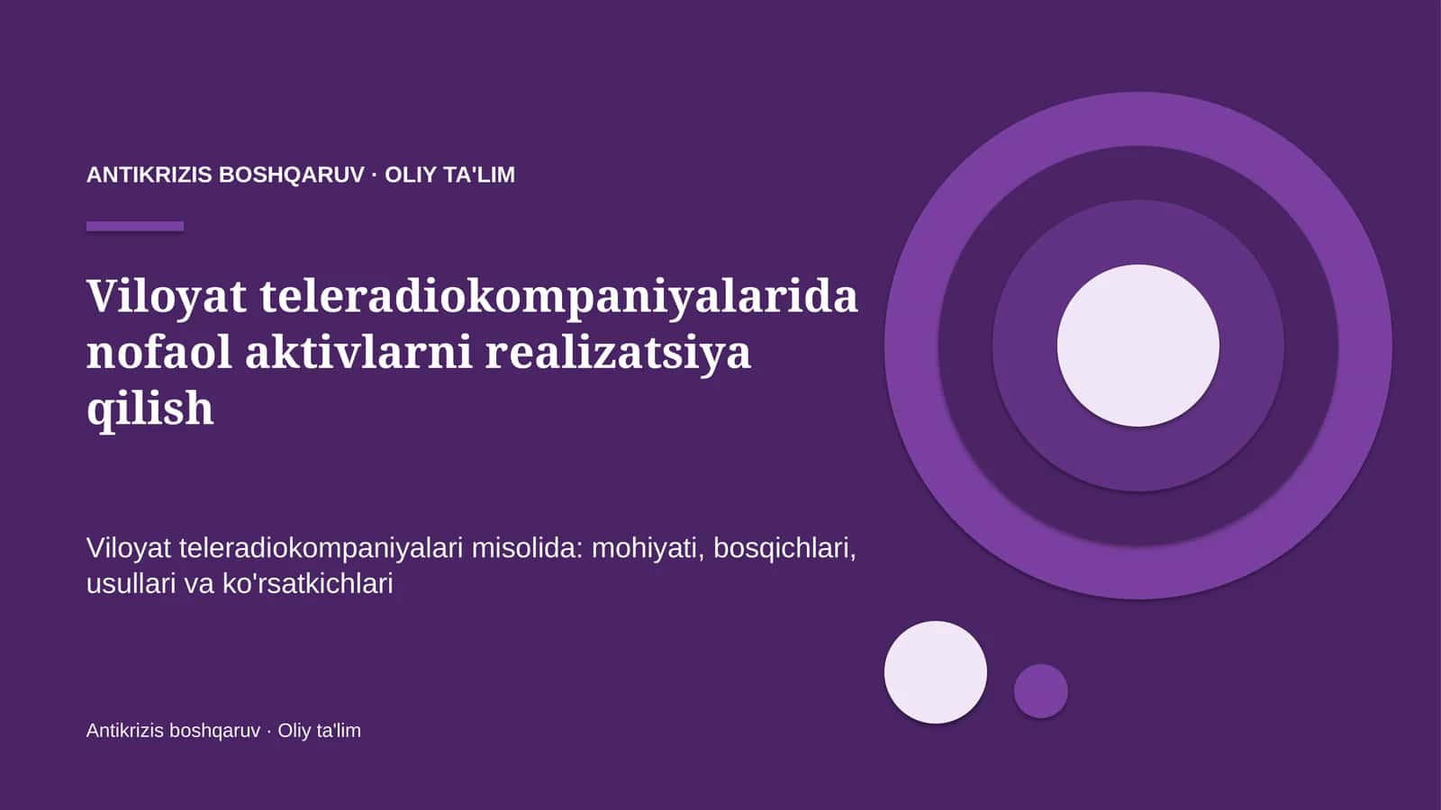 viloyat teleradiokompaniyalarida nofaol aktivlarni realizatsiya qilish 5223 1