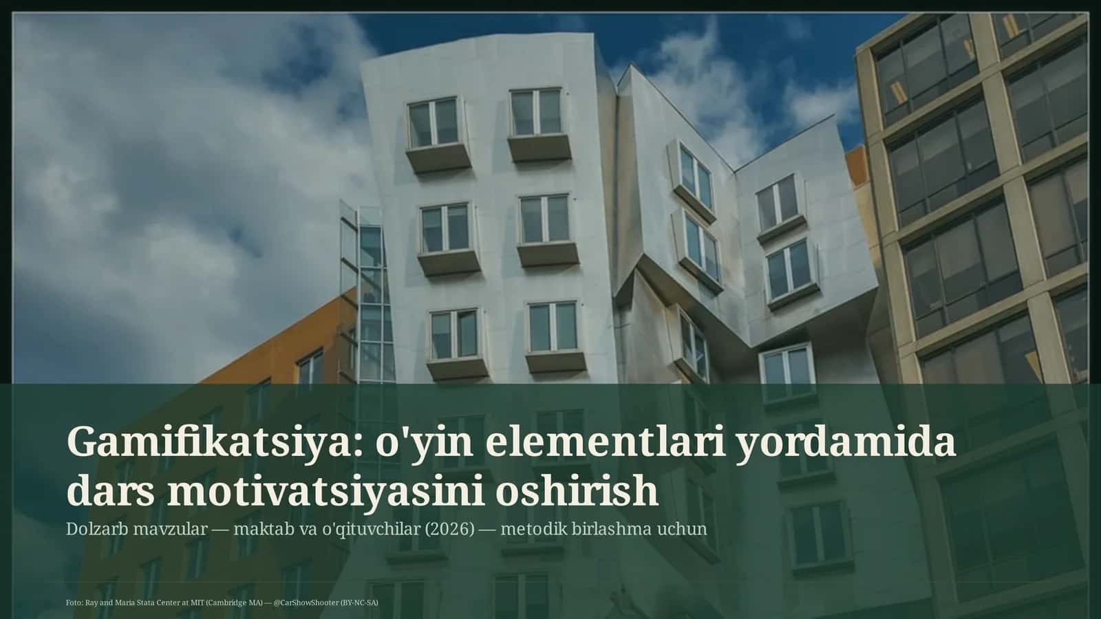 Gamifikatsiya: o'yin elementlari yordamida dars motivatsiyasini oshirish 1