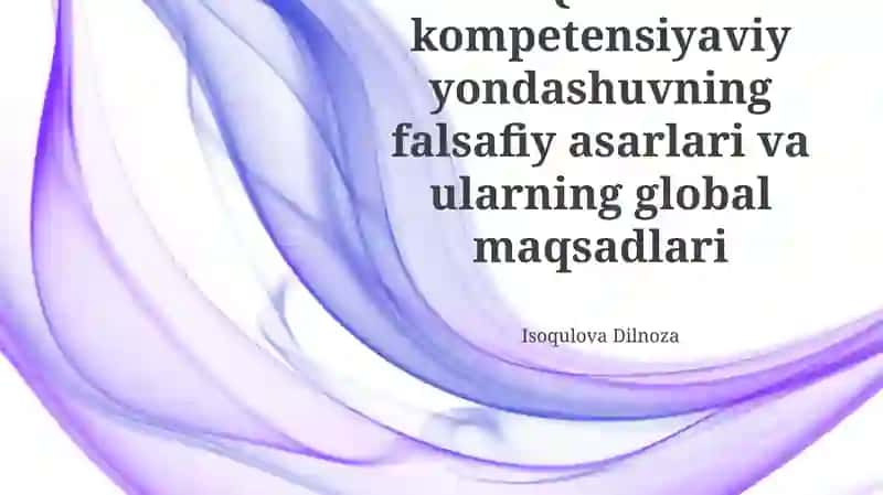 Kompetensiyaviy yondashuvning falsafiy asarlari