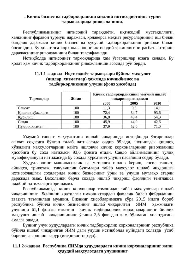 Иқтисодиёт тармоқларида маҳсулот 1