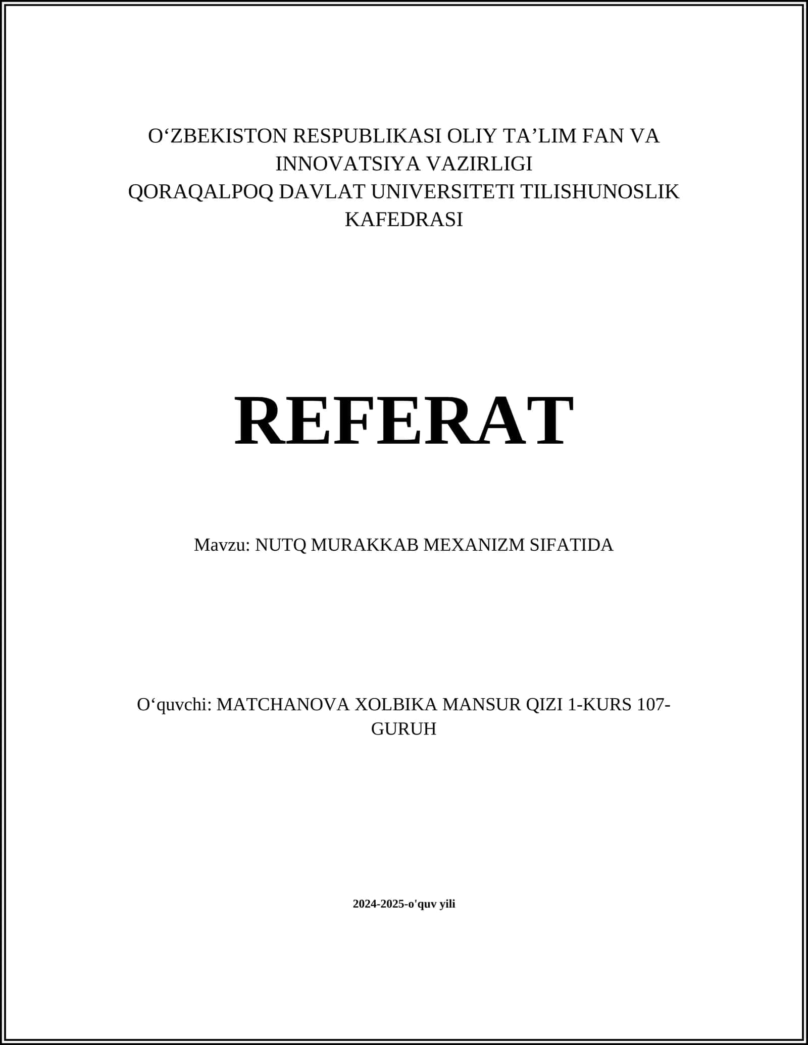 NUTQ MURAKKAB MEXANIZM SIFATIDA 1