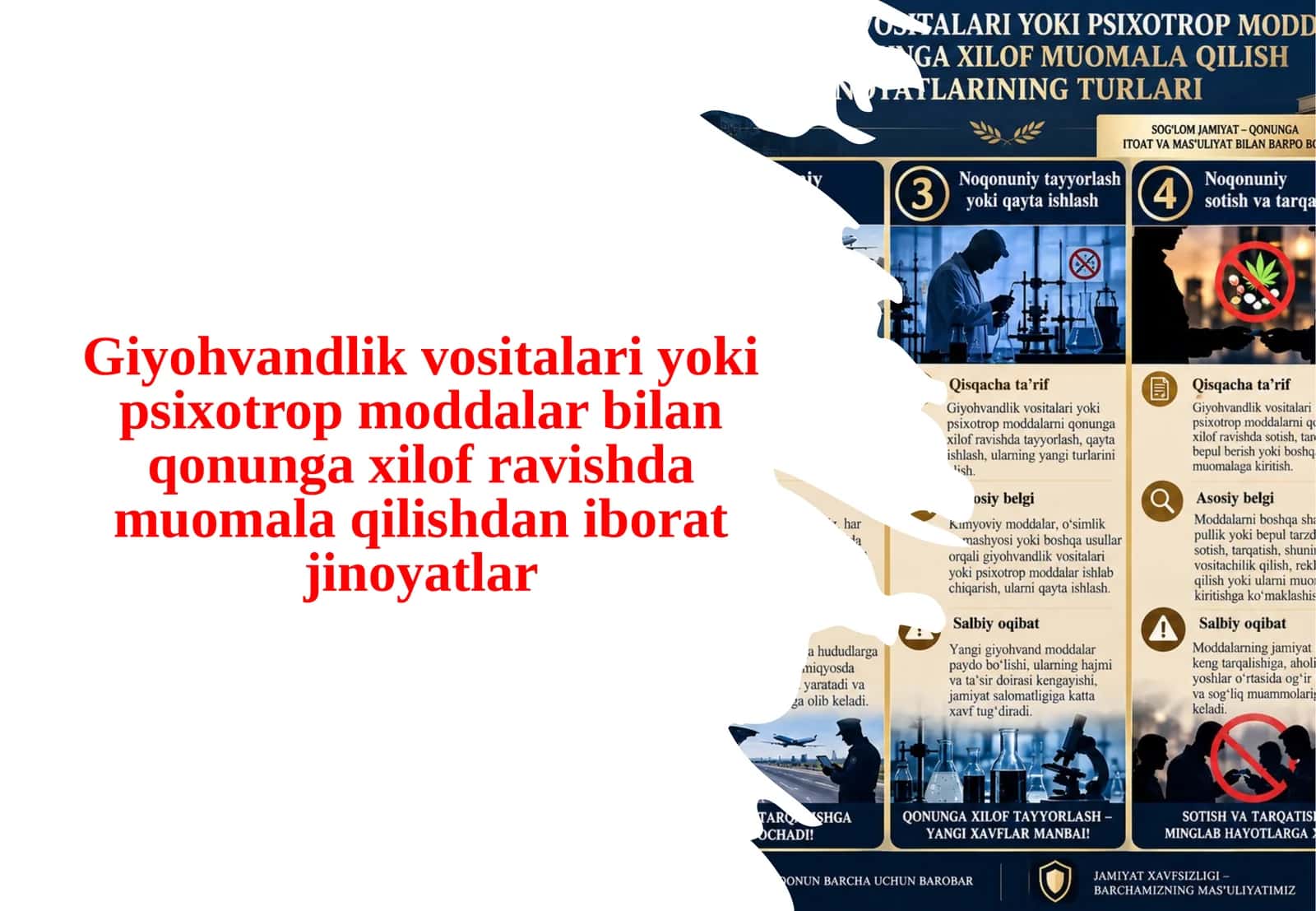 Giyohvandlik vositalari yoki psixotrop moddalar bilan qonunga xilof ravishda muom 1