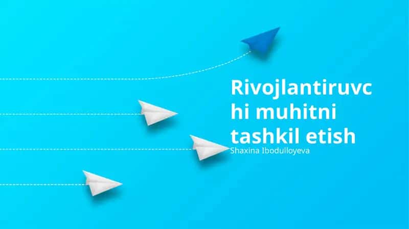 Rivojlantiruvchi muhitni tashkil etish 1