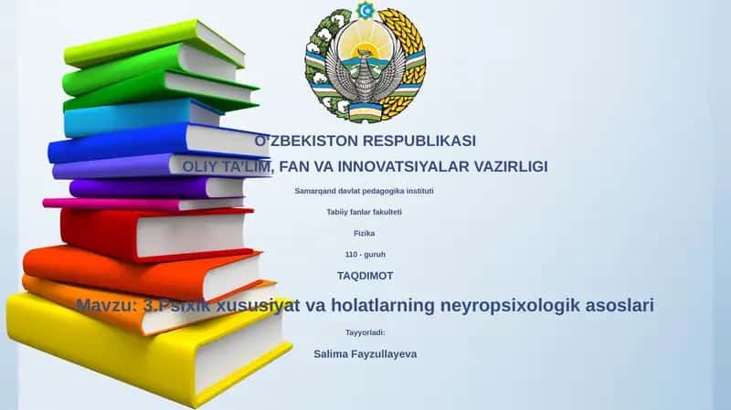 Ruhiy xususiyatlar va holatlarning neyropsixologik asoslari 1