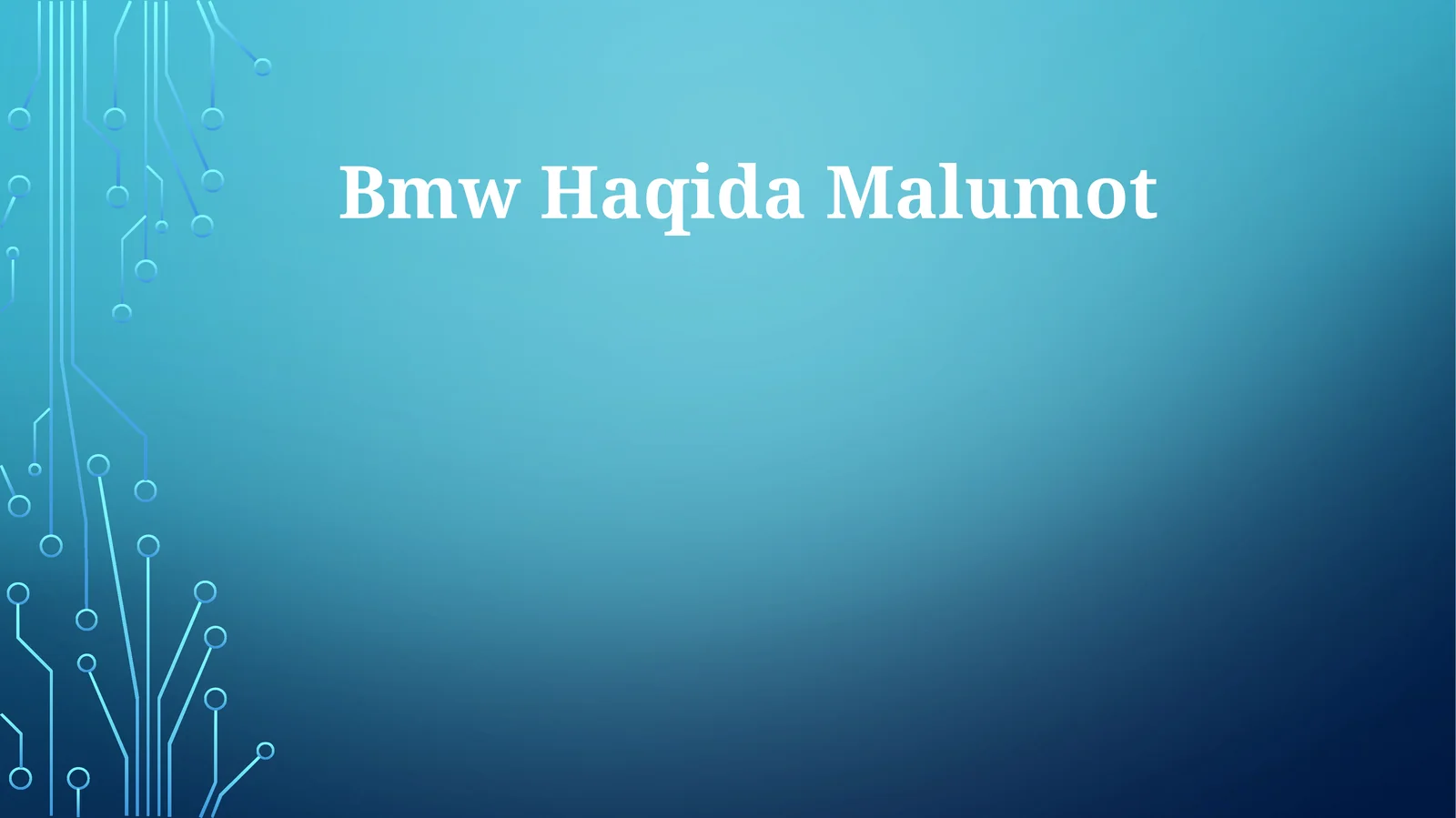 Bmw Haqida Malumot 1