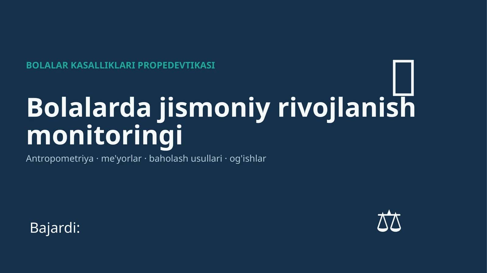 BOLALAR KASALLIKLARI PROPEDEVTIKASI 1