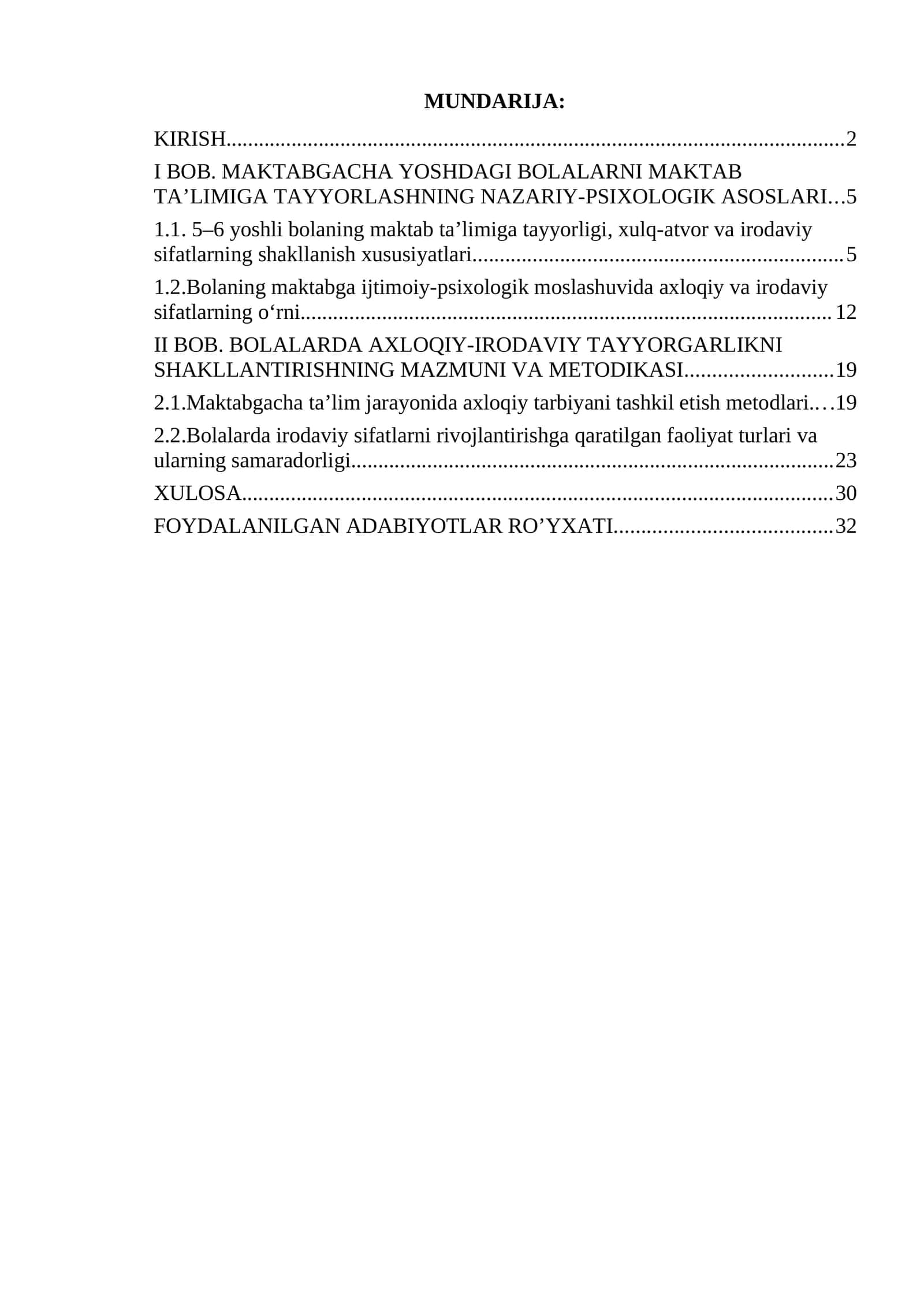 Maktabgacha 5-6 yoshli bolalarning maktab ta’limiga yetukligida axloqiy-irodaviy tayyorligining ahamiyati 1