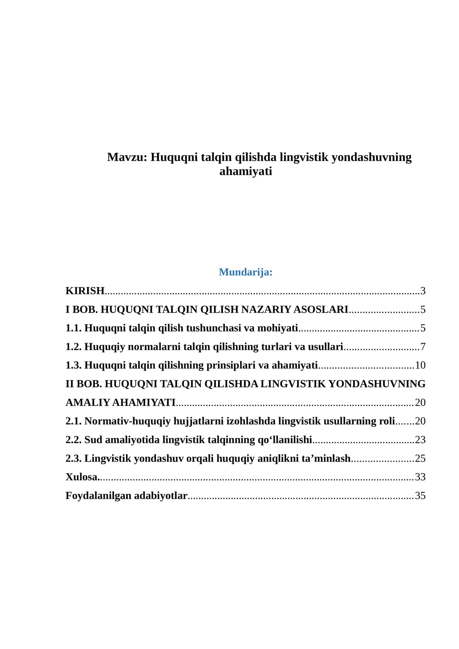 Huquqni talqin qilishda lingvistik yondashuvning ahamiyati 1