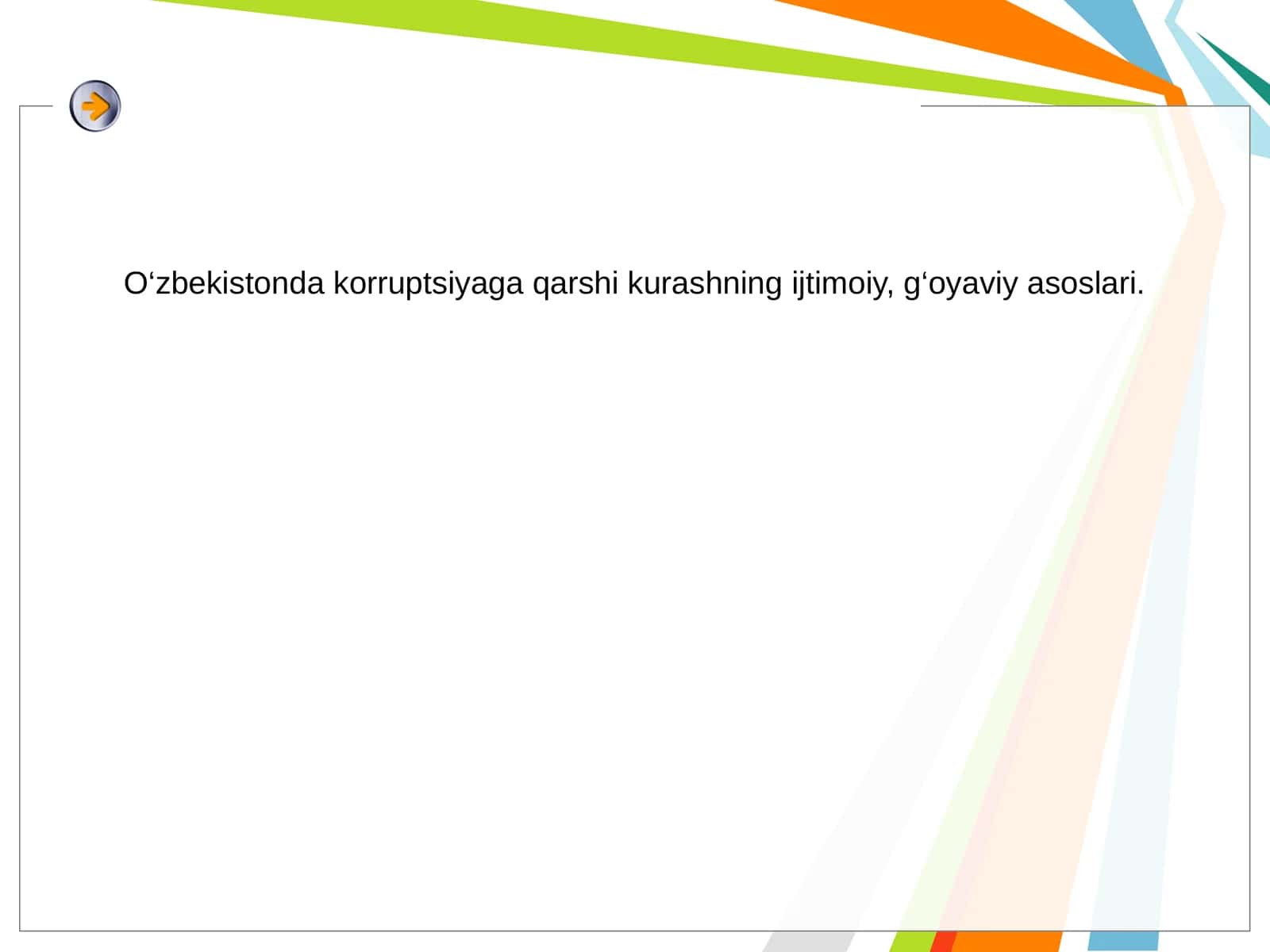 O‘zbekistonda korruptsiyaga qarshi kurashning ijtimoiy, g‘oyaviy asoslari 1