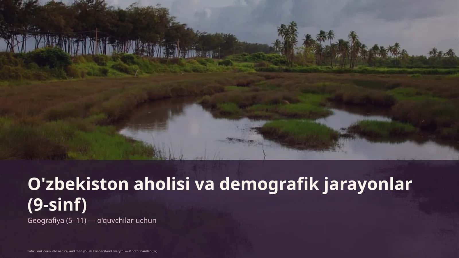 O'zbekiston aholisi va demografik jarayonlar (9-sinf) 1
