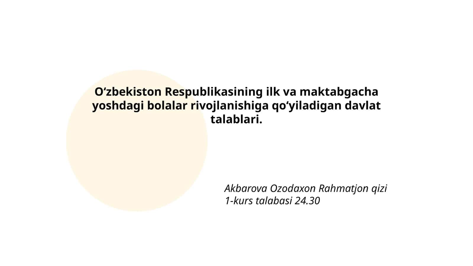 Bolalarning jismoniy rivojlanishi talablari 1