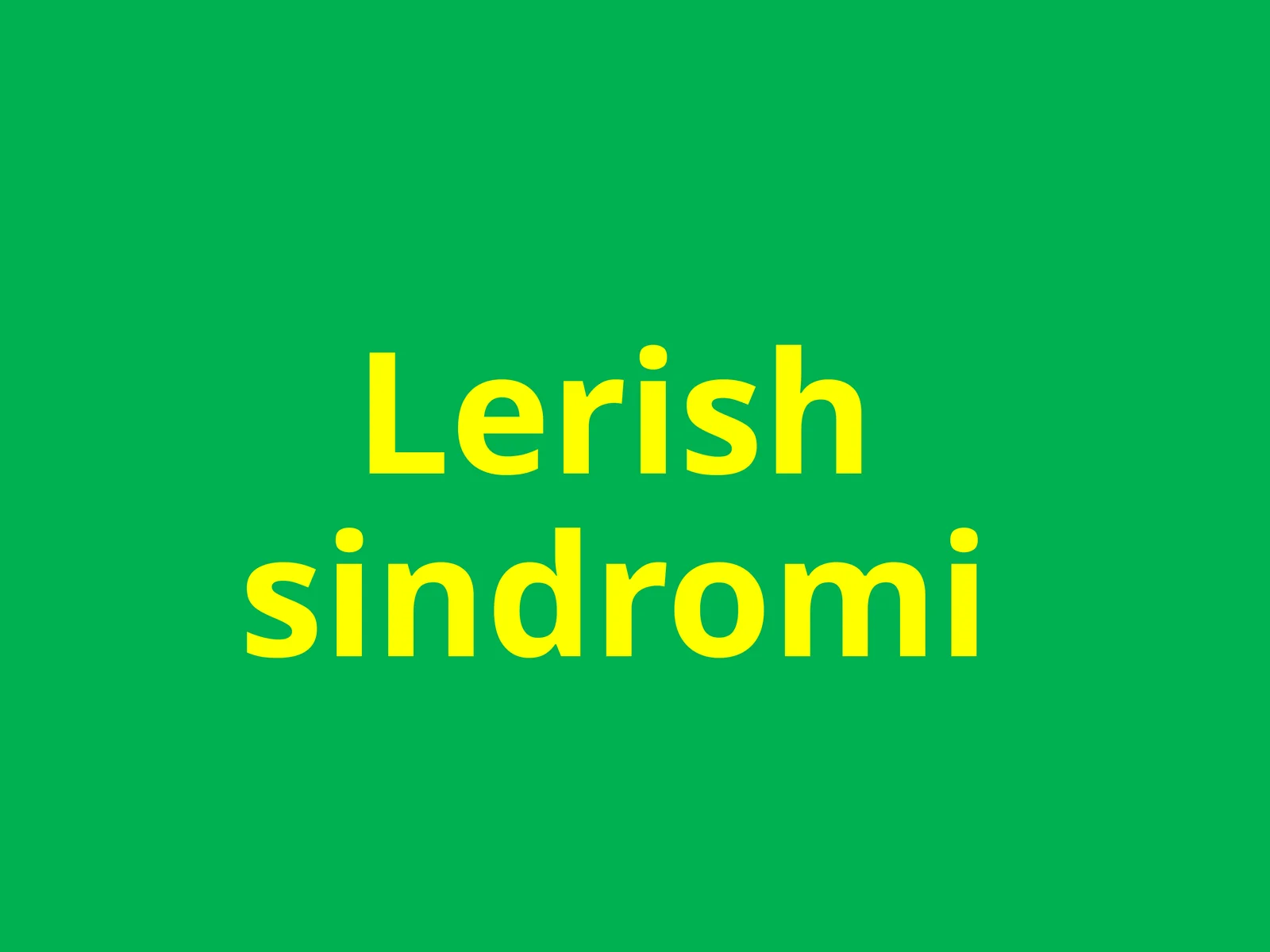 Lerishsindromi 1