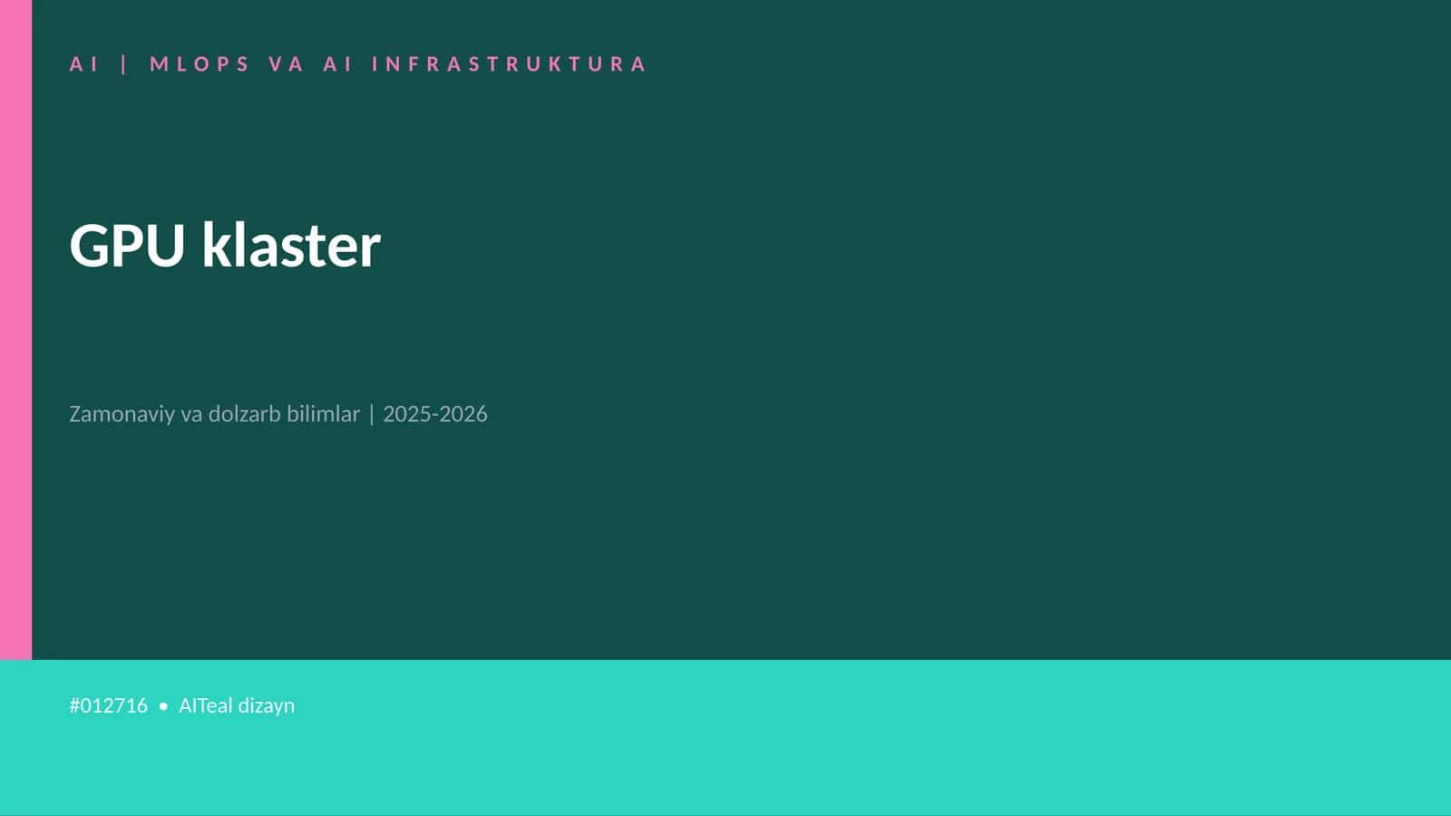 AI | MLOPS VA AI INFRASTRUKTURA 1