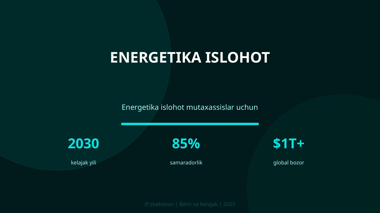 Energetika islohot 1