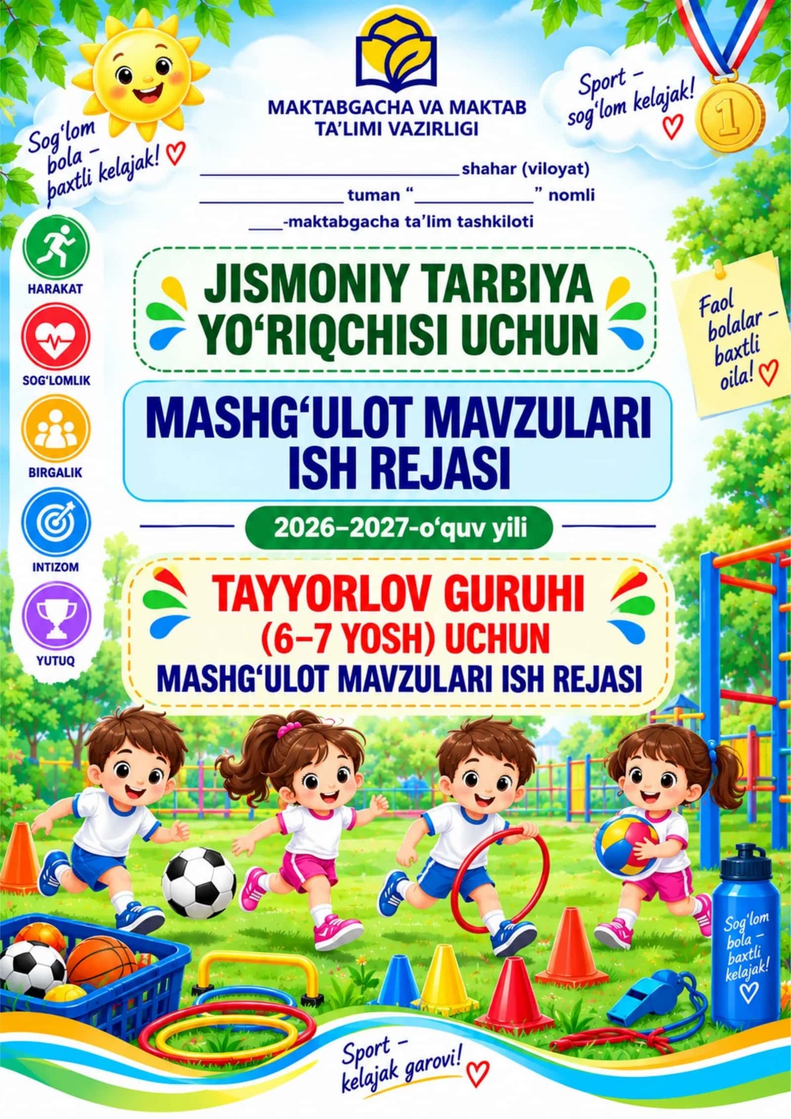 Mashg‘ulot Mavzulari Ish Rejasi 2026–2027 1