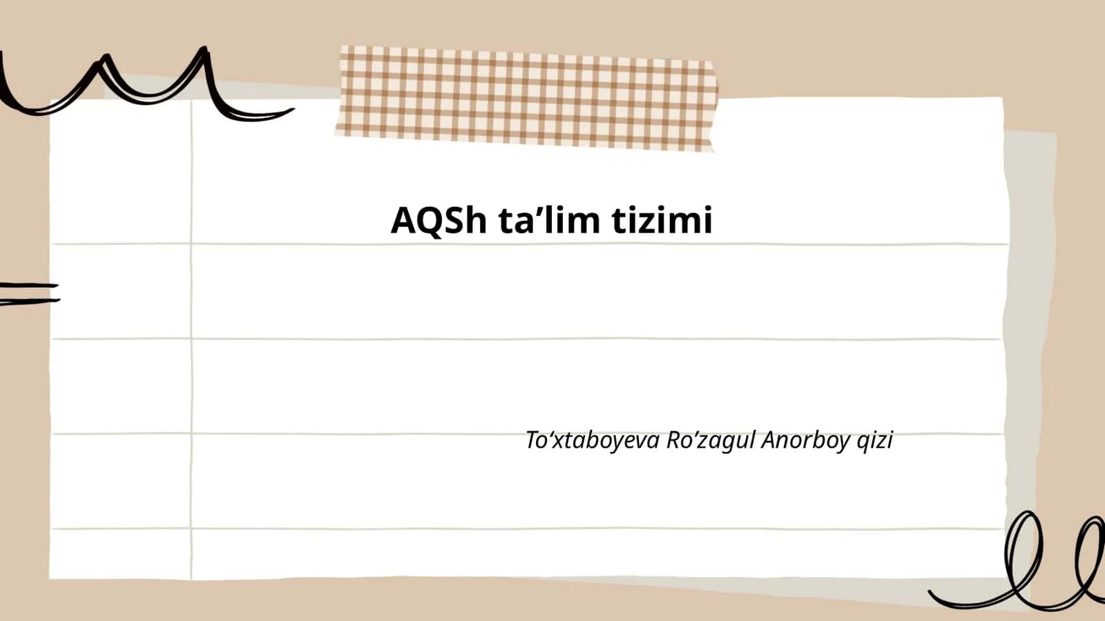 AQSh ta'lim tizimi tarixi 1
