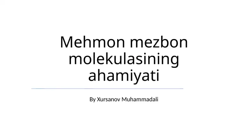 Supermolekulyar Kimyo Asoslari 1