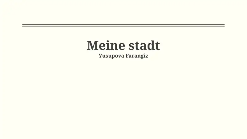 Meine Stadt 1