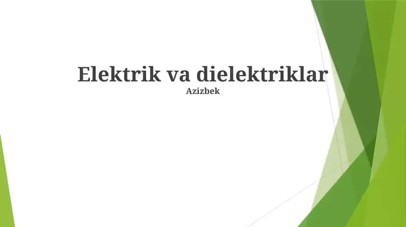 Elektr maydonlari 1