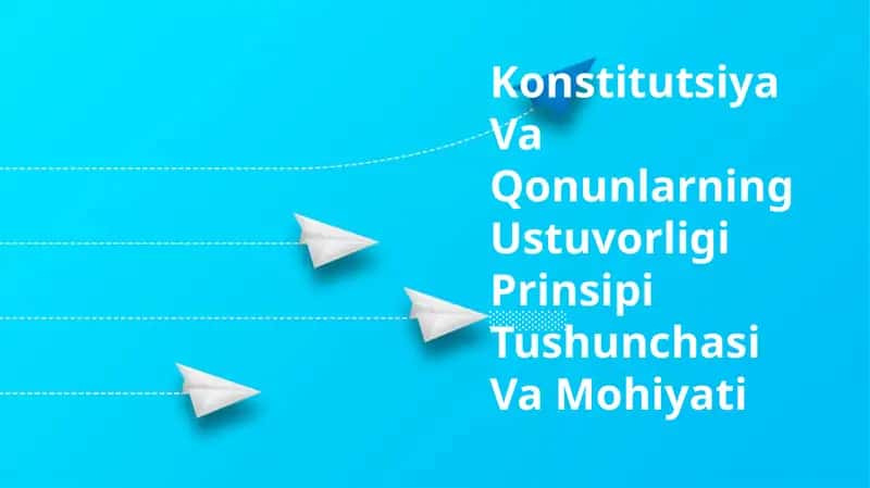 Konstitutsiya Va Qonunlarning Ustuvorligi Prinsipi Tushunchasi Va Mohiyati 1
