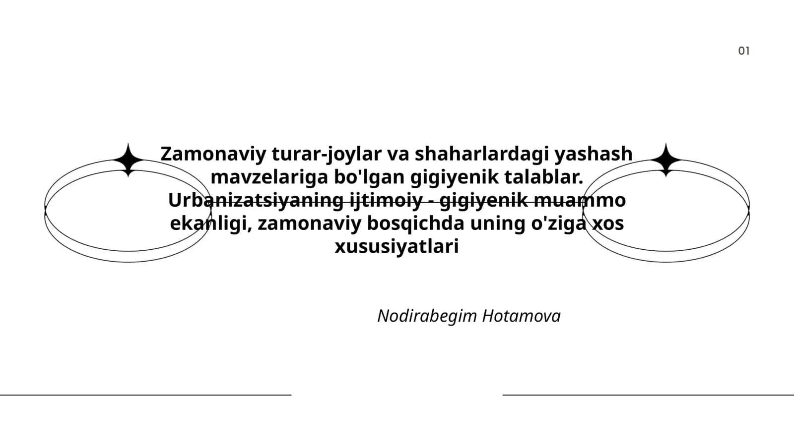 Zamonaviy turar-joylar va shaharlardagi yashash mavzelariga bo'lgan gigiyenik talablar 1