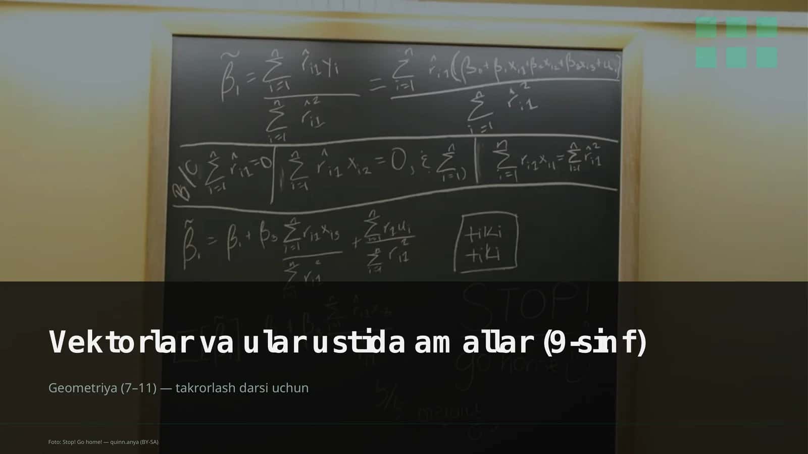 Vektorlar va ular ustida amallar (9-sinf) 1