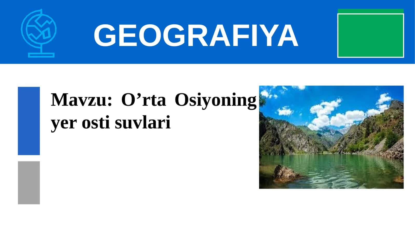 O’rta Osiyoning yer osti suvlari 1