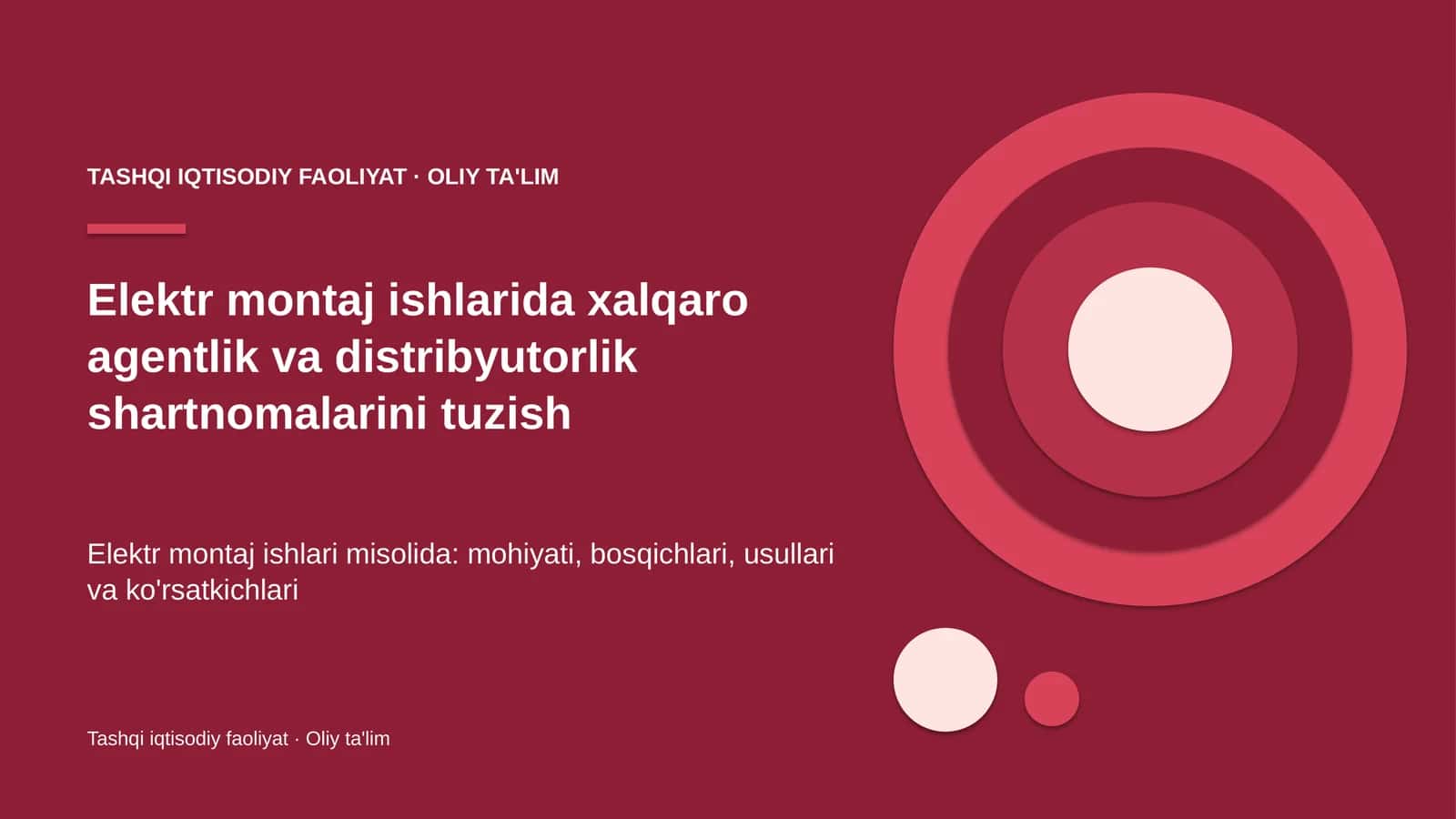 elektr montaj ishlarida xalqaro agentlik va distribyutorlik shartnomalarini tuzish 4729 1