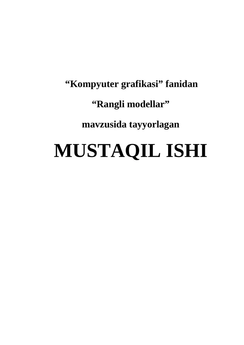 Kompyuter grafikasi 1