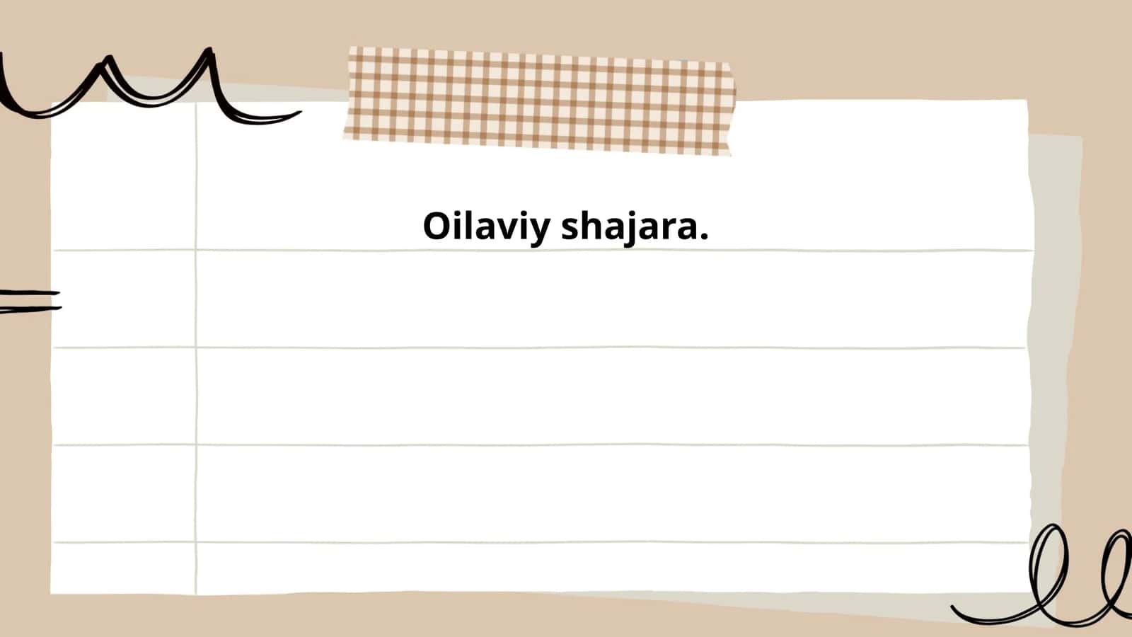 Oilaviy shajara 1