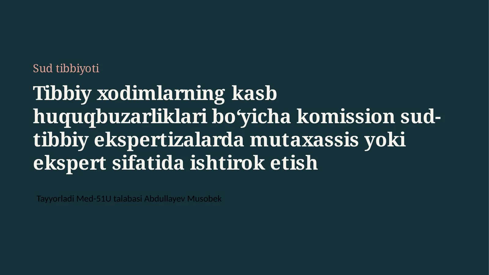 Sud tibbiyoti 1