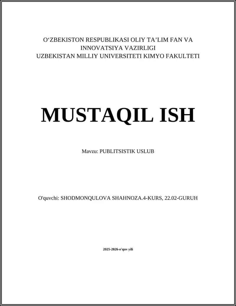 PUBLITSISTIK USLUB 1