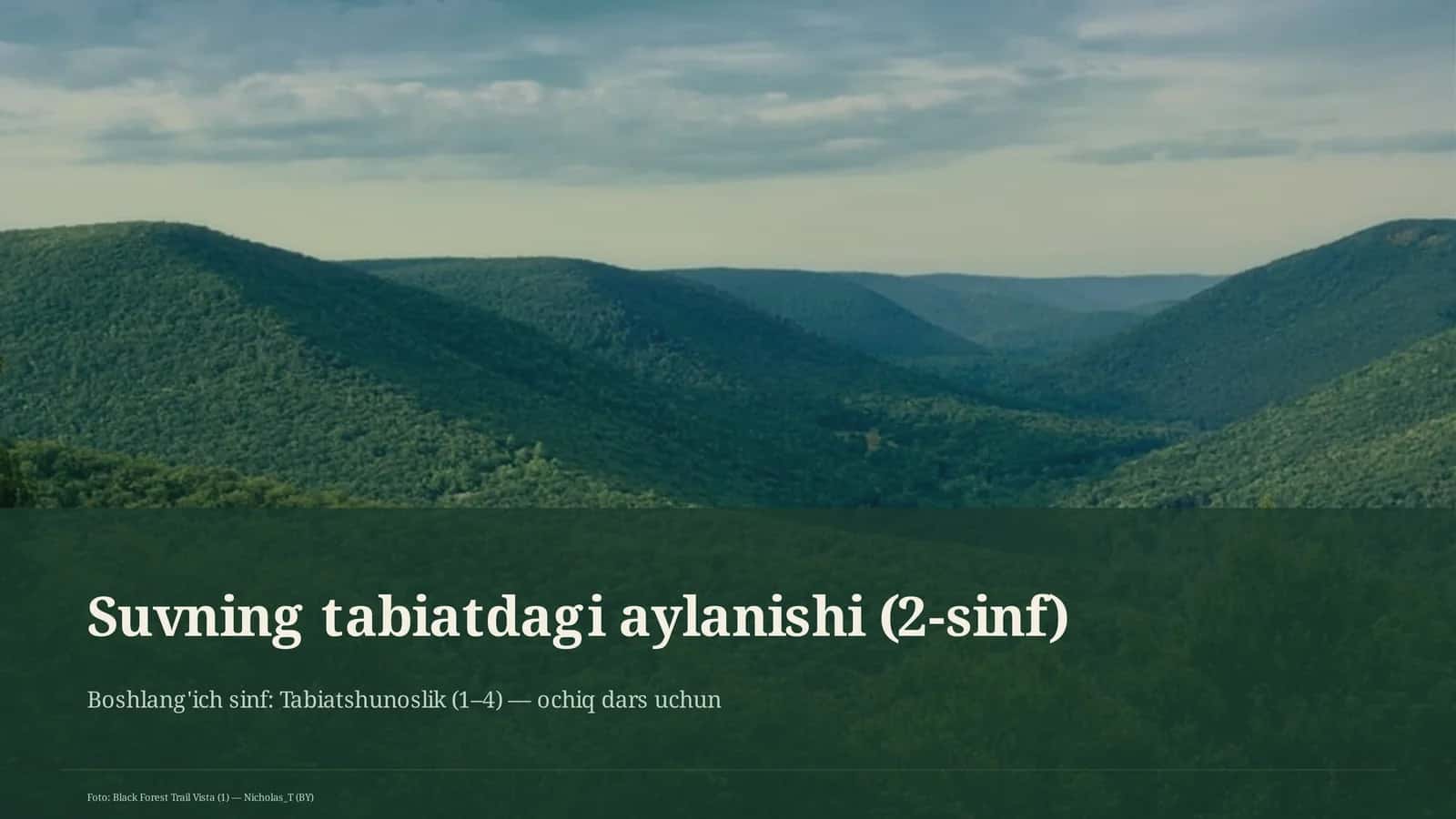 Suvning tabiatdagi aylanishi (2-sinf) 2