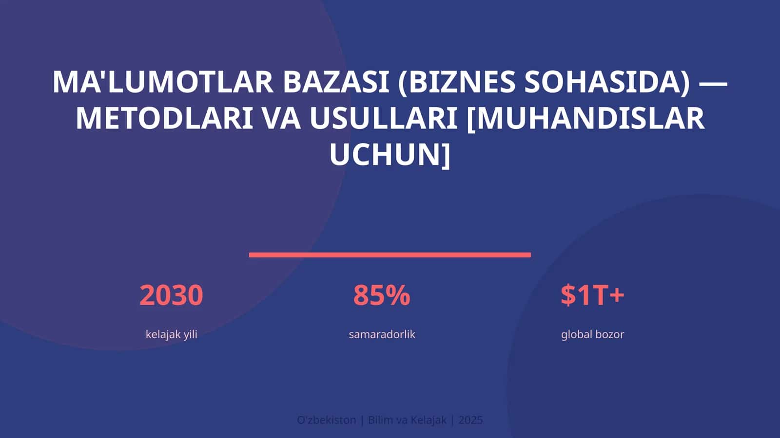 Ma'lumotlar bazasi (biznes sohasida) — metodlari va usullari [muhandislar uchun] 1
