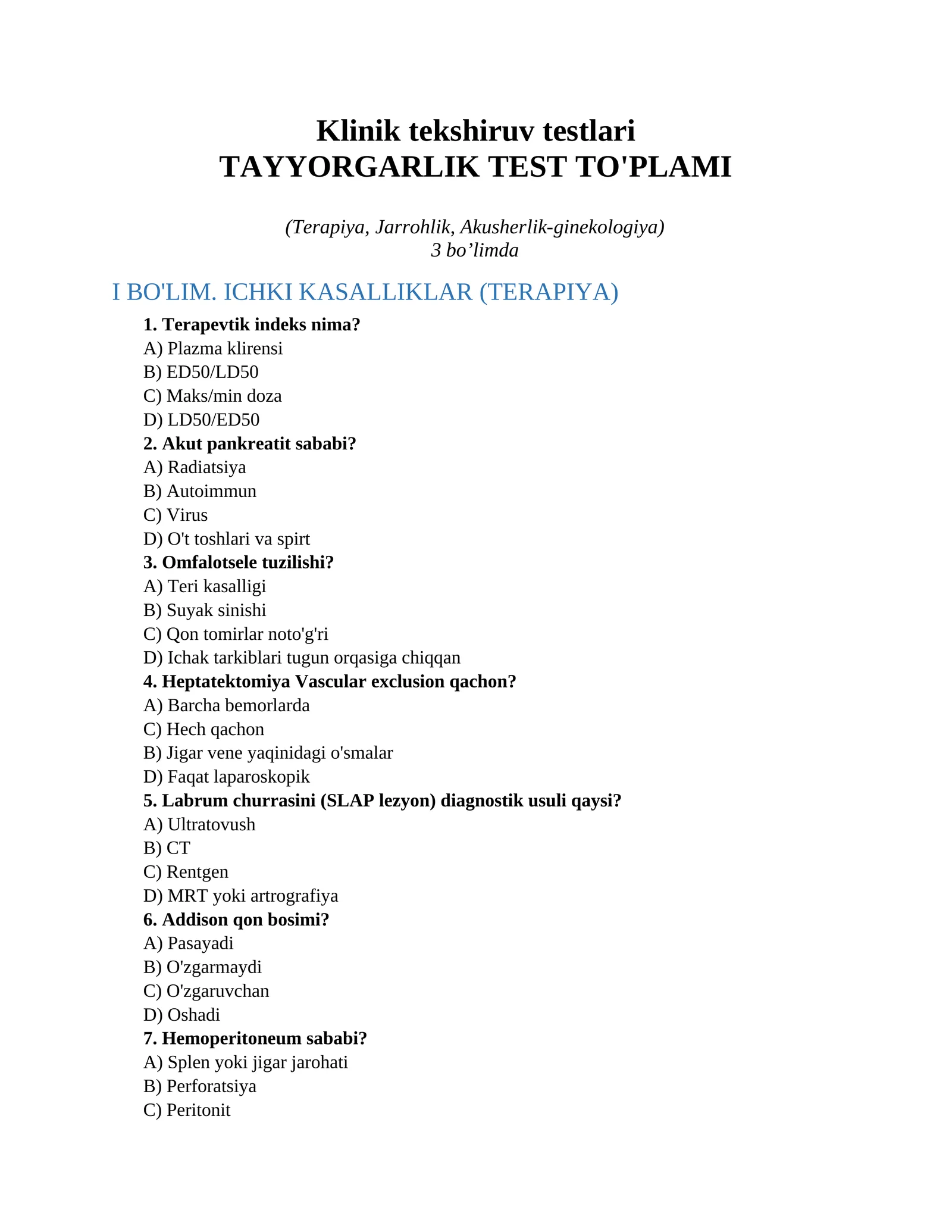 Klinik tekshiruv testlari 1