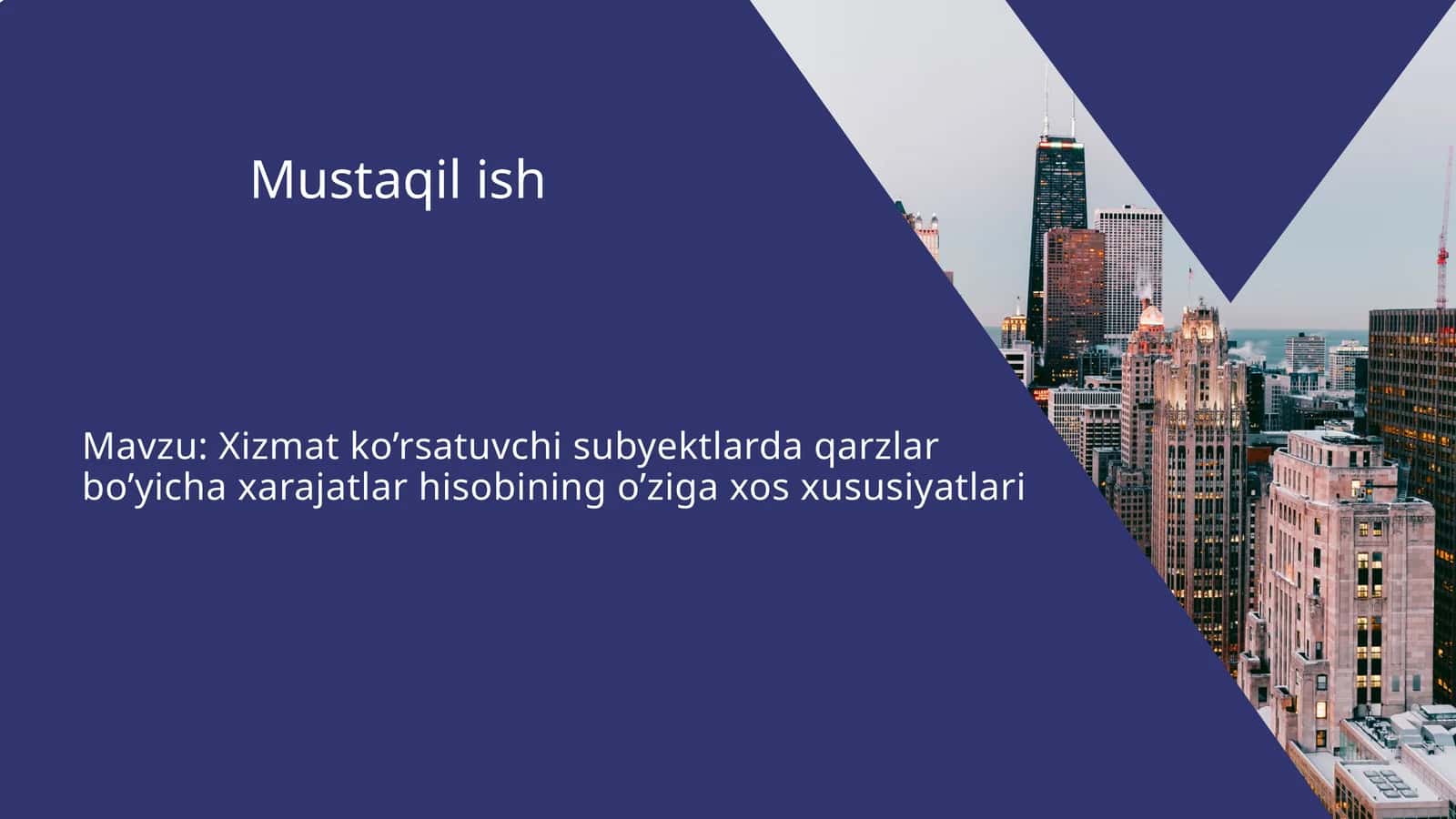 Xizmat ko’rsatuvchi subyektlarda qarzlar bo’yicha xarajatlar hisobining o’ziga xos xususiyatlari 1