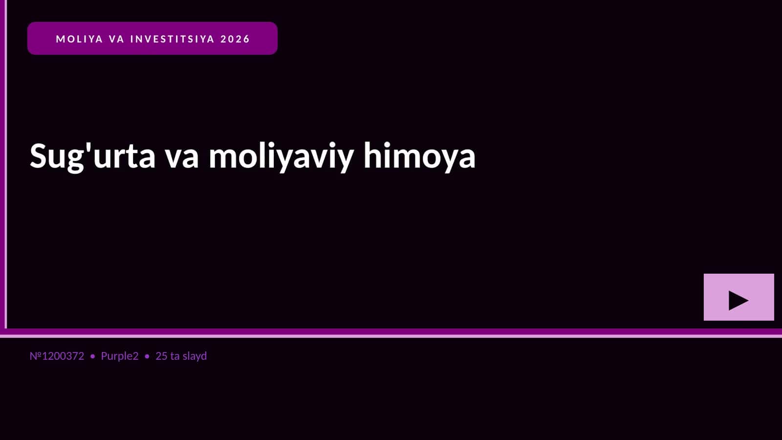 Sug'urta va moliyaviy himoya 1