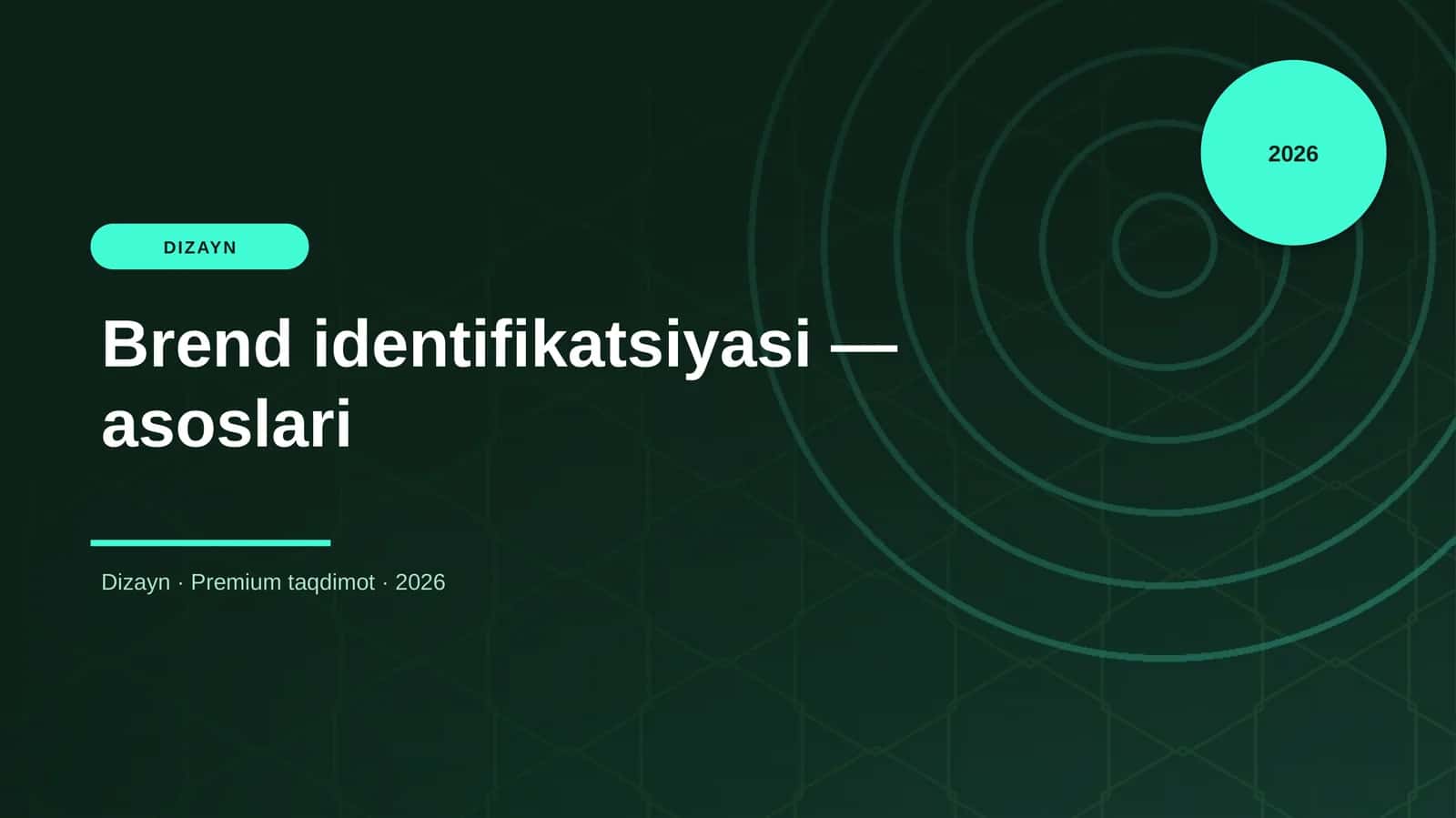 Brend identifikatsiyasi — asoslari 1