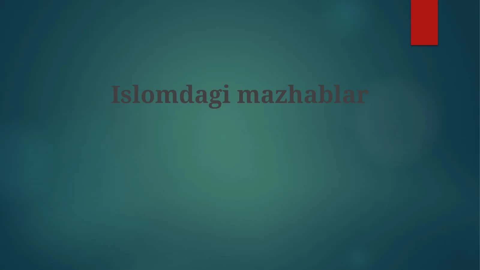 Islomdagimazhablar 1
