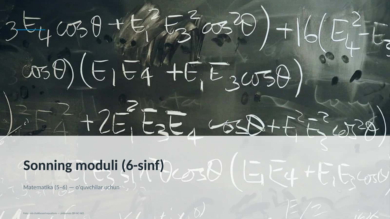 Sonning moduli (6-sinf) 1